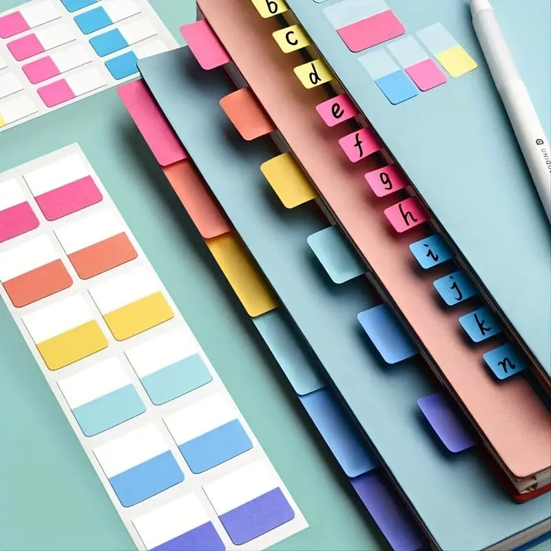 120 Sheets Colorful Paper Label Index Stickers + 1pc OPP Bag - Easy Organization for Office, Home & School Documents (10pcs)